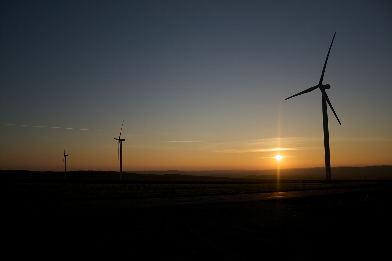 Pinwheel, Windräder, Saulėlydis, Energija, Vėjo Energija, Dangus, Vėjo Energija, Elektros Energijos Gamyba, Vėjo Turbina, Dabartinis