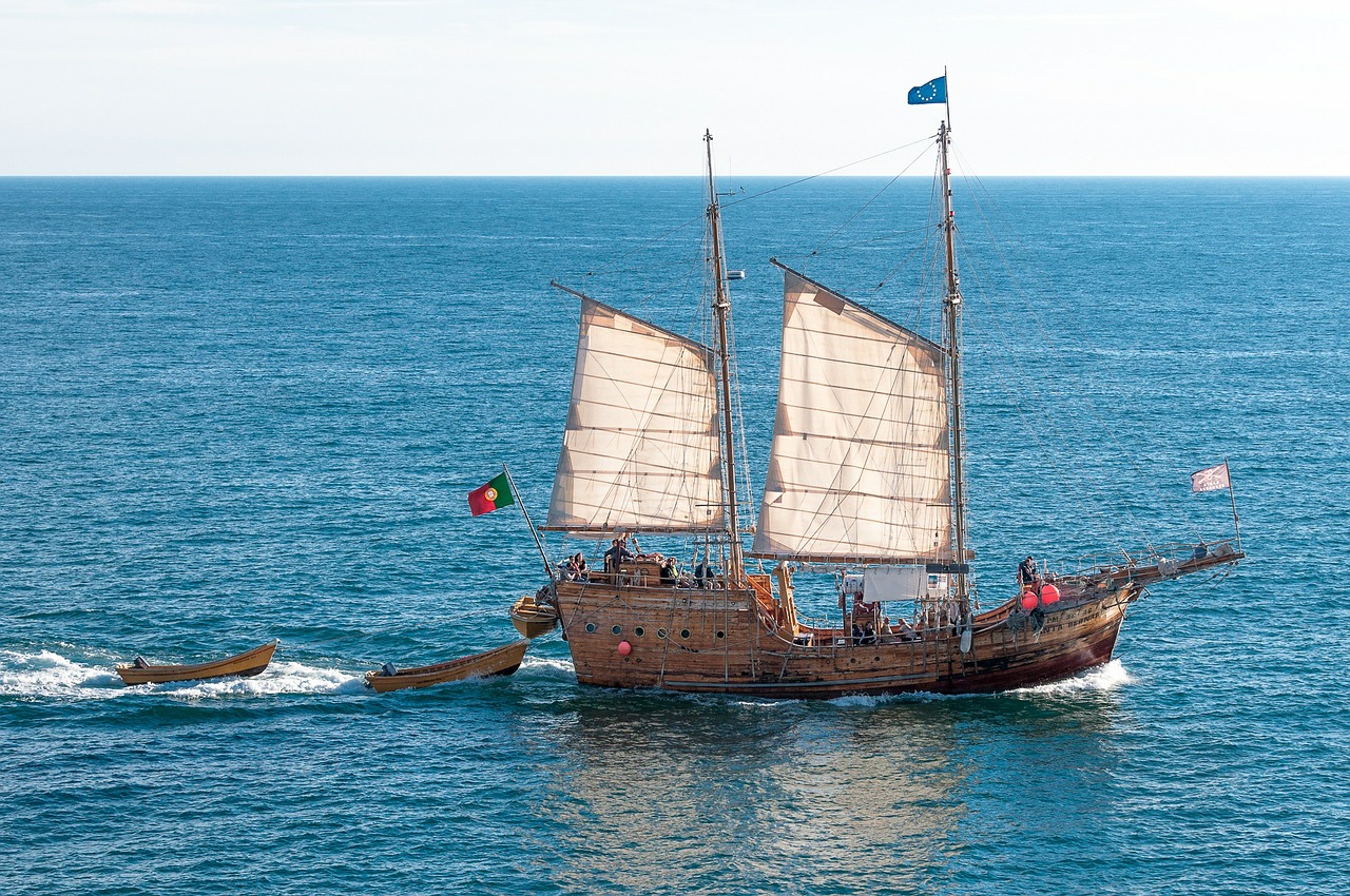 Piratų Laivas, Piratai, Laivas, Boot, Jūra, Vanduo, Vandenynas, Stiebai, Viking, Buriu