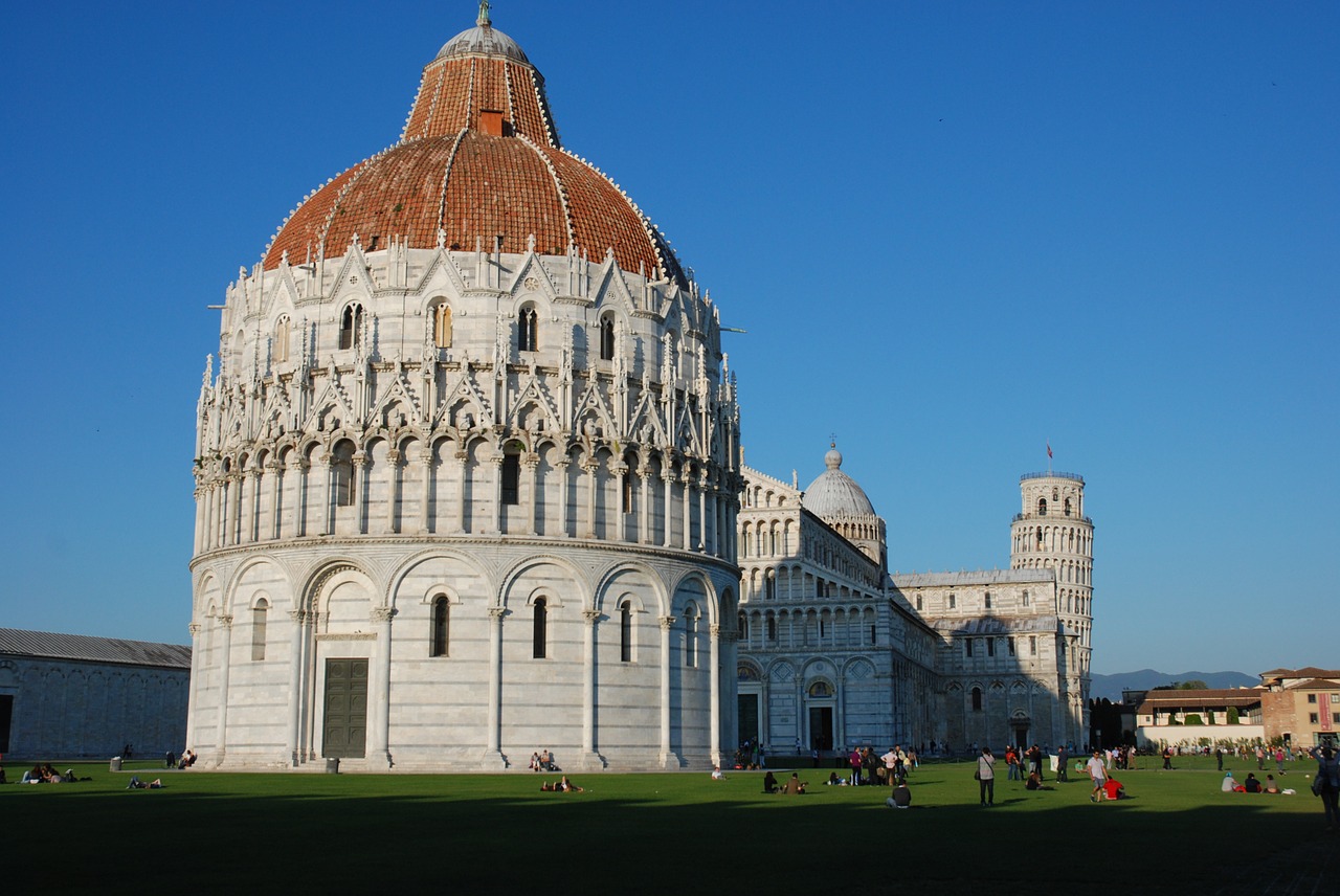 Pisa, Italy, Italia, Baptistery, Toskana, Pasviręs Bokštas, Kelionė, Kelionė, Šventė, Kraštovaizdis