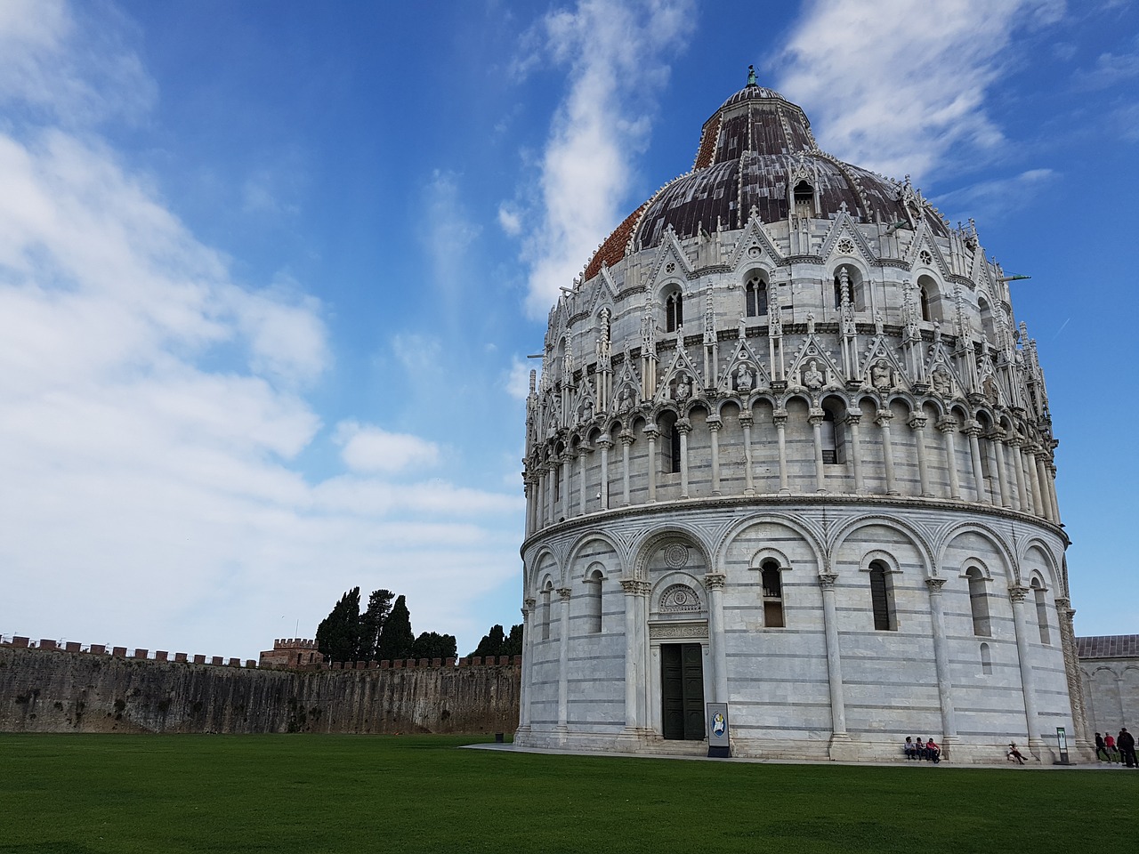 Pisa, Italy, Toskana, Baptistery, Lankytinos Vietos, Kupolas, Orientyras, Pastatas, Įvedimas, Turistų Atrakcijos