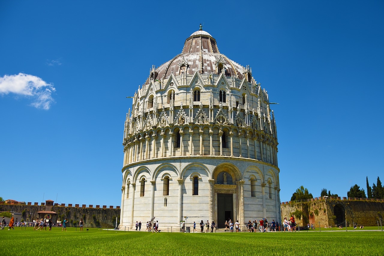 Pisa, Bažnyčia, Toskana, Italy, Architektūra, Dom, Pastatas, Kupolas, Lankytinos Vietos, Katedra