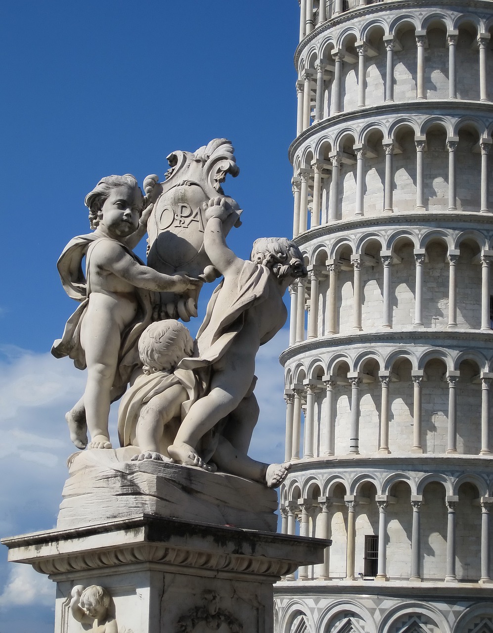 Pisa, Pasviręs Bokštas, Senelis, Toskana, Statula, Skulptūra, Italy, Orientyras, Renesansas, Architektūra