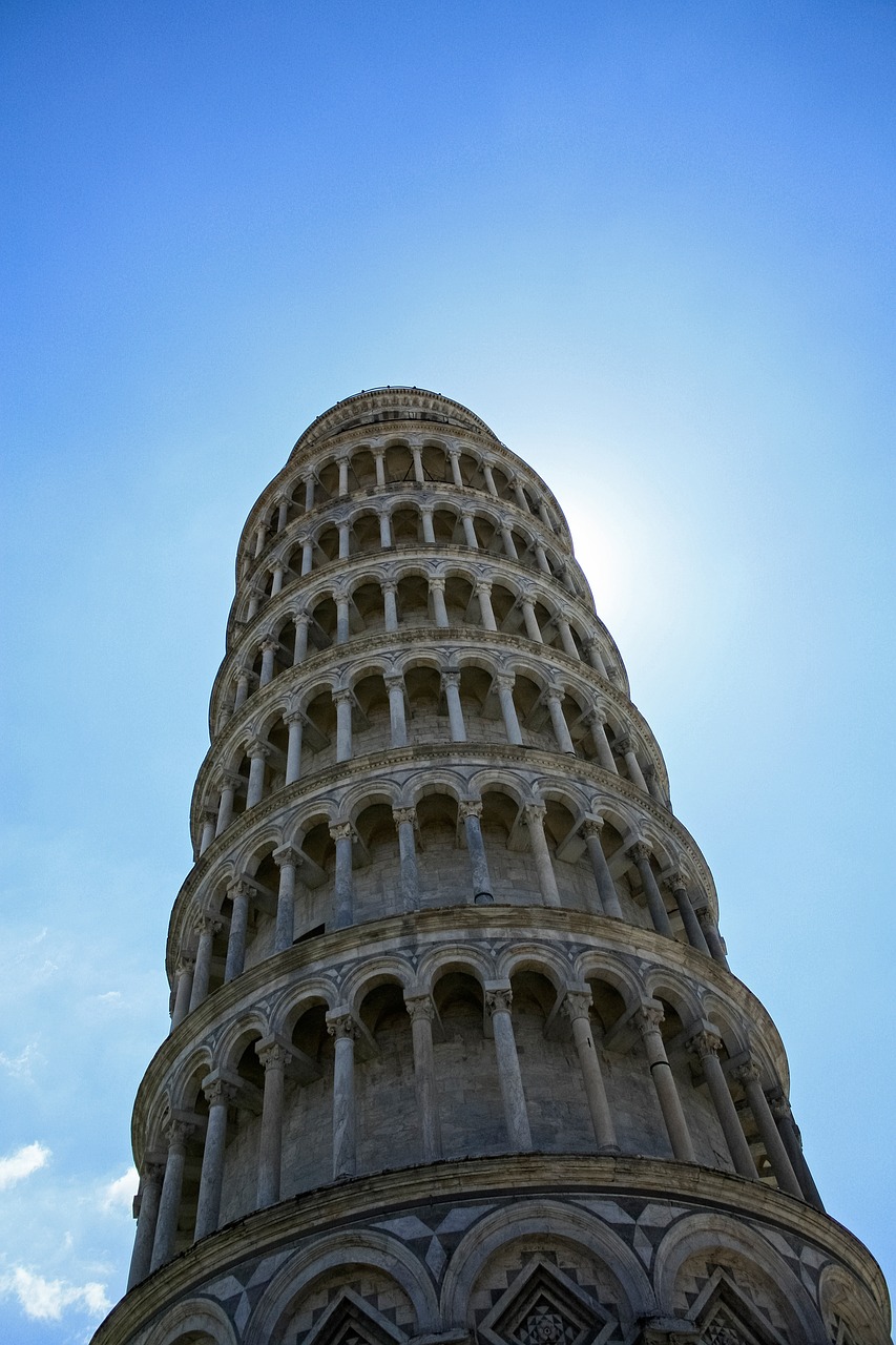 Pisa, Pizos Bokštas, Bokštas, Italy, Architektūra, Europa, Turizmas, Kelionė, Orientyras, Pastatas