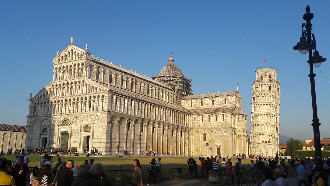 Pisa, Italy, Toskana, Pasviręs Bokštas, Lankytinos Vietos, Bokštas, Pastatas, Orientyras, Architektūra, Katedra