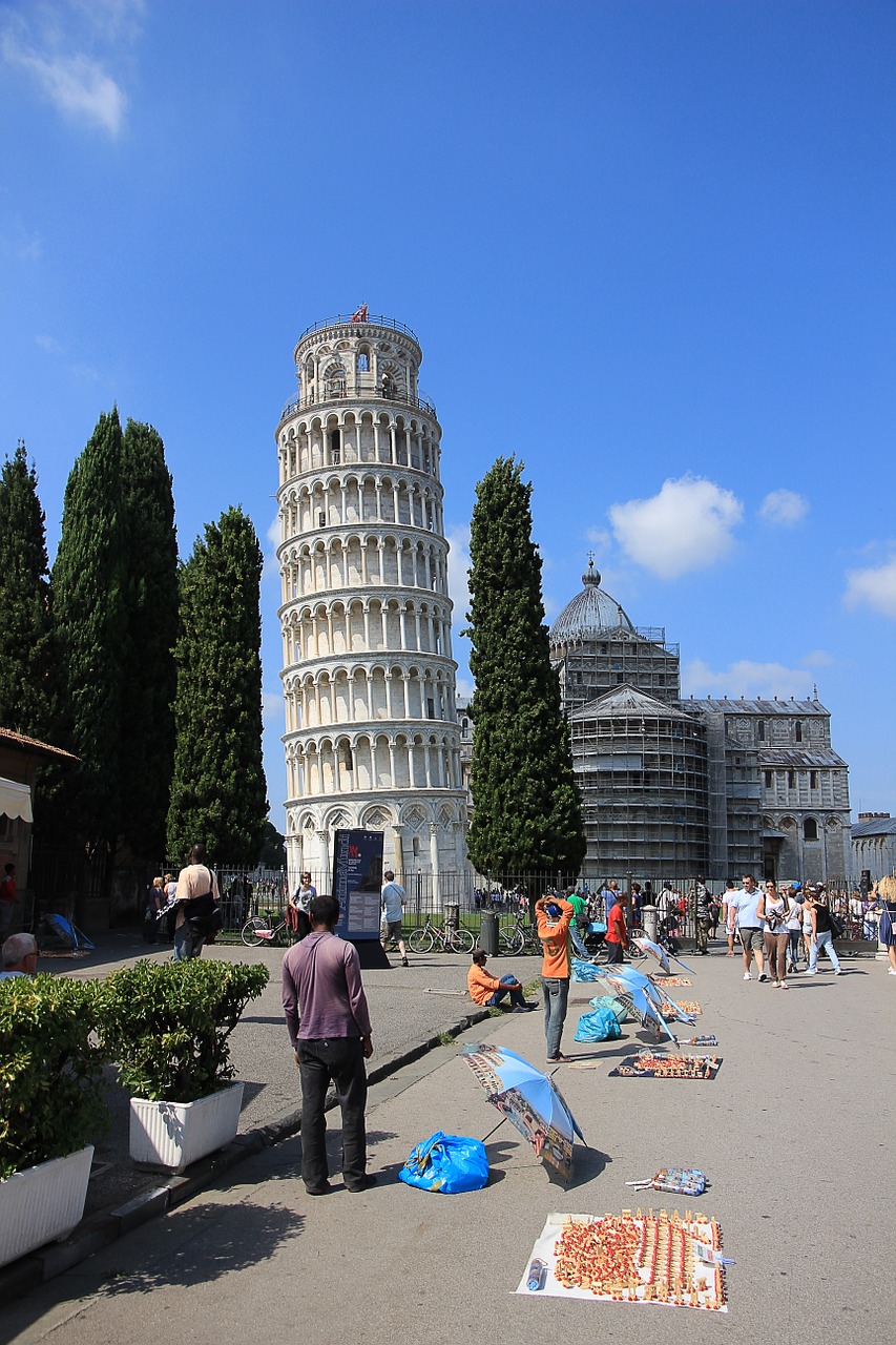 Pisa, Pasviręs Bokštas, Italy, Architektūra, Toskana, Pastatas, Fasadas, Kampanelis, Turizmas, Lankytinos Vietos