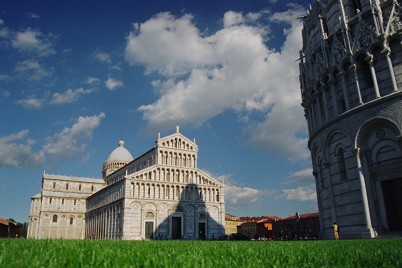 Pisa, Dom, Italy, Architektūra, Pastatas, Bažnyčia, Santa Maria Assunta, Stebuklų Vieta, Piazza Dei Miracoli, Carrara Marmuras