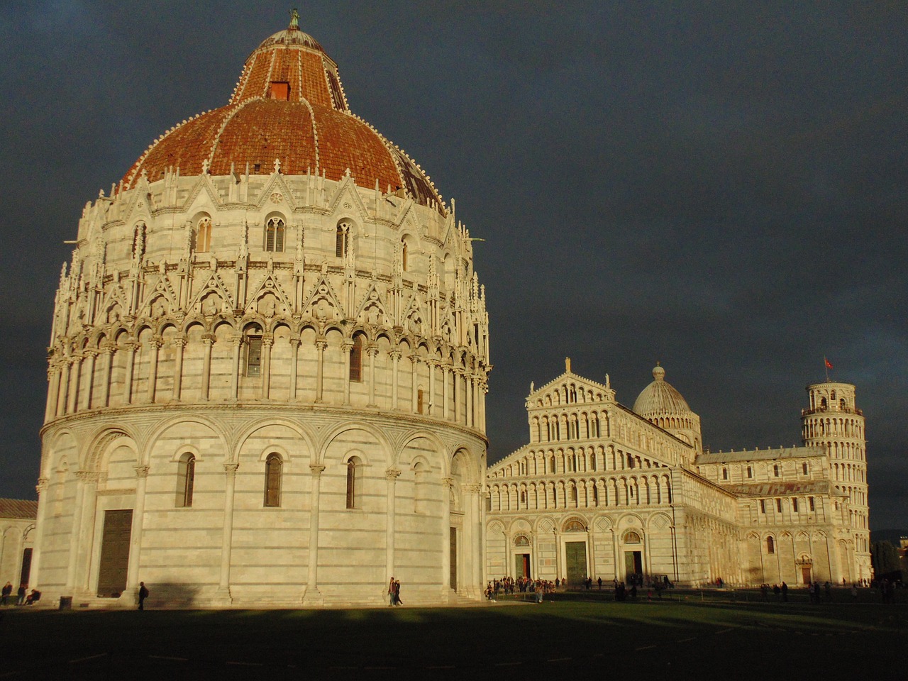 Pisa, Toskana, Paminklai, Duomo, Baptistery, Stebuklai, Piazza, Gotika, Menas, Dangus