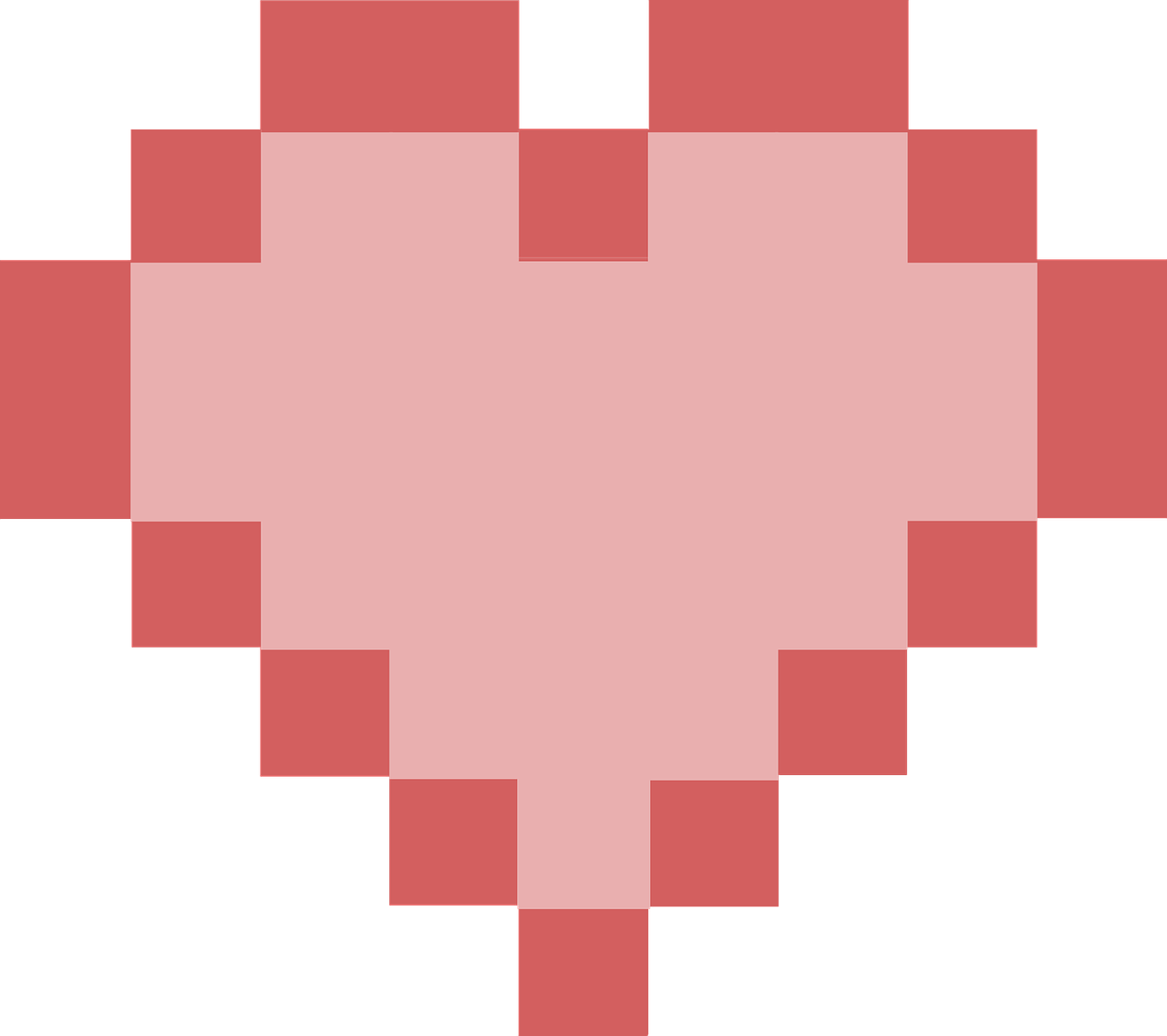 Pikselis, Širdis, Rožė, Rožinis, Meilė, Romantika, Valentine, Raudona, Valentino Diena, Romantiškas