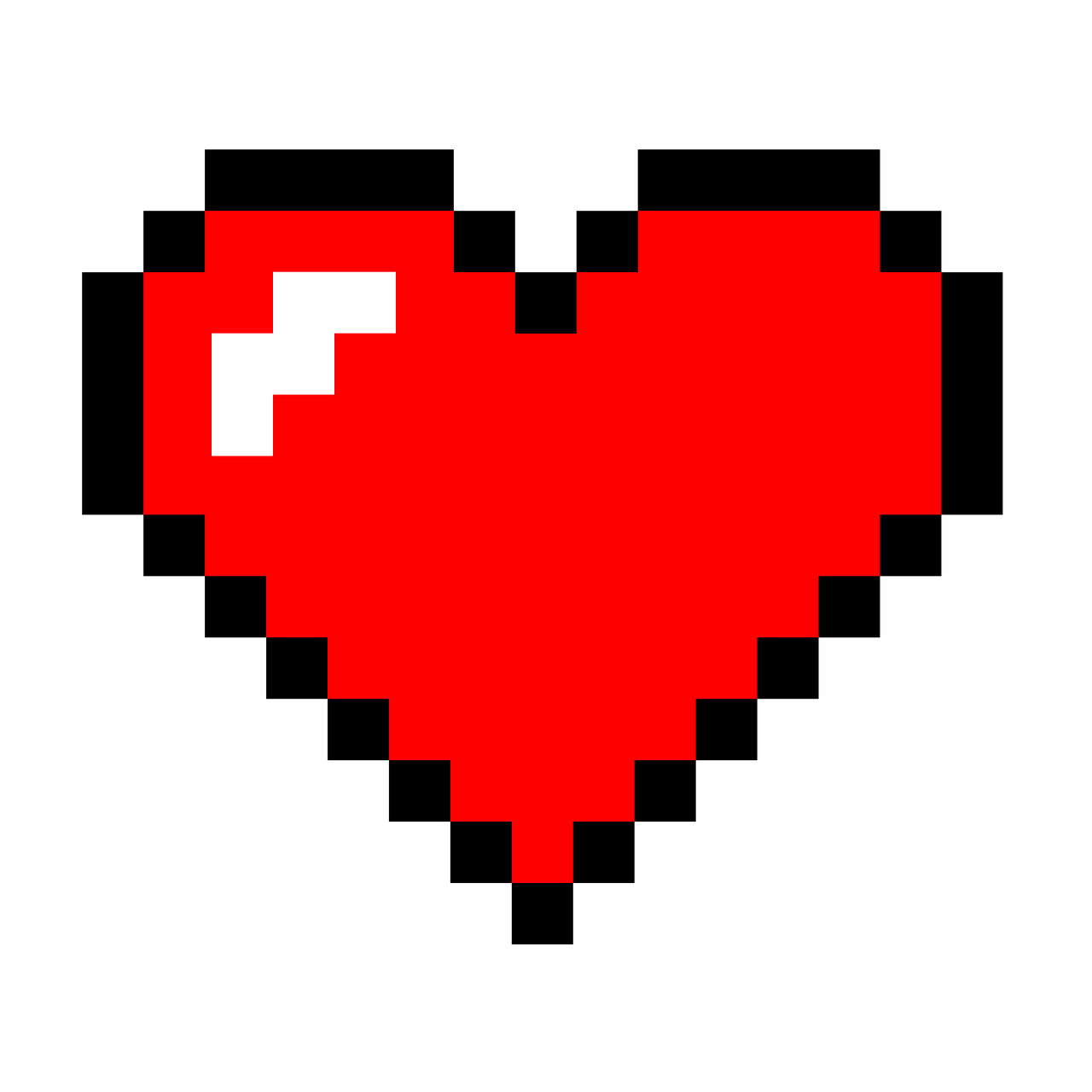 Pikselių Širdis, Širdis, Pikselis, Simbolis, Raudona, Valentine, Romantiškas, Figūra, Pikseliuotas, Romantika