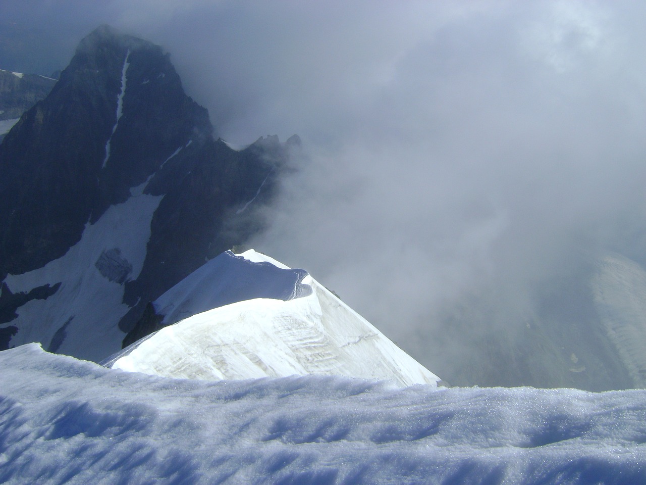 Piz Bernina, Biancograt, Engadin, Bernina Grupė, Sniegas, Alpių, Graubünden, Nemokamos Nuotraukos,  Nemokama Licenzija