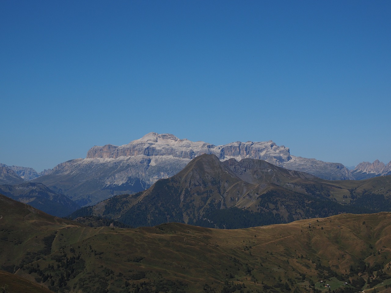 Piz Boe, Kol Di Lana, Vaizdas, Tolimas Vaizdas, Passo Giau, Ampezzo Dolomitai, Dolomitai, South Tyrol, Italy, Požiūris