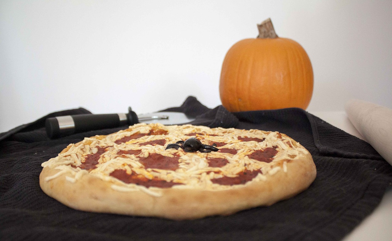 Pica, Halloween, Alyvuogių, Moliūgas, Veganas, Sūris, Patiekalai, Nemokamos Nuotraukos,  Nemokama Licenzija