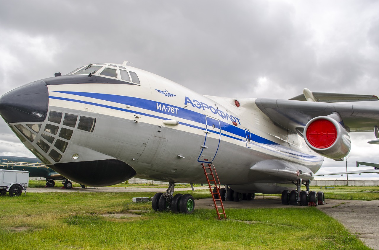 Lėktuvas, Il-76, Transportas, Kariuomenė, Eksponatas, Muziejus, Ukraina, Kiev, Europa, Skristi