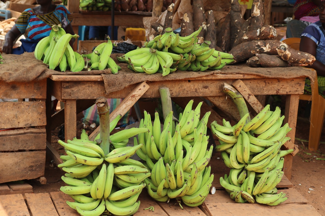 Plantakas, Afrika, Bananas, Vaisiai, Žalias, Turgus, Nemokamos Nuotraukos,  Nemokama Licenzija