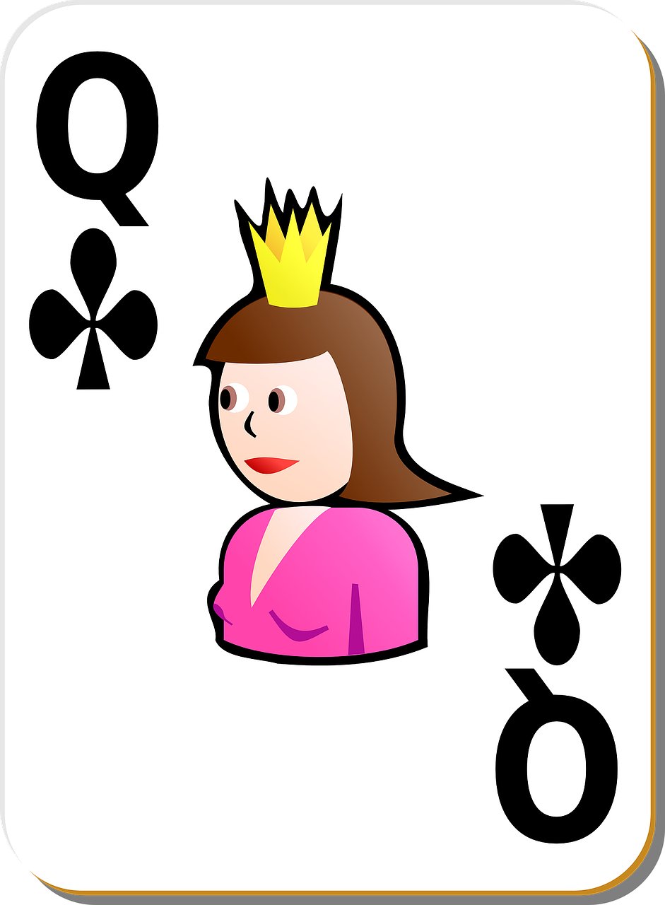 Žaidžiu Kortomis, Karalienė, Klubai, Aukšta Korta, Kostiumas, Spalva, Kortelės, Poilsis, Pokeris, Azartiniai Lošimai