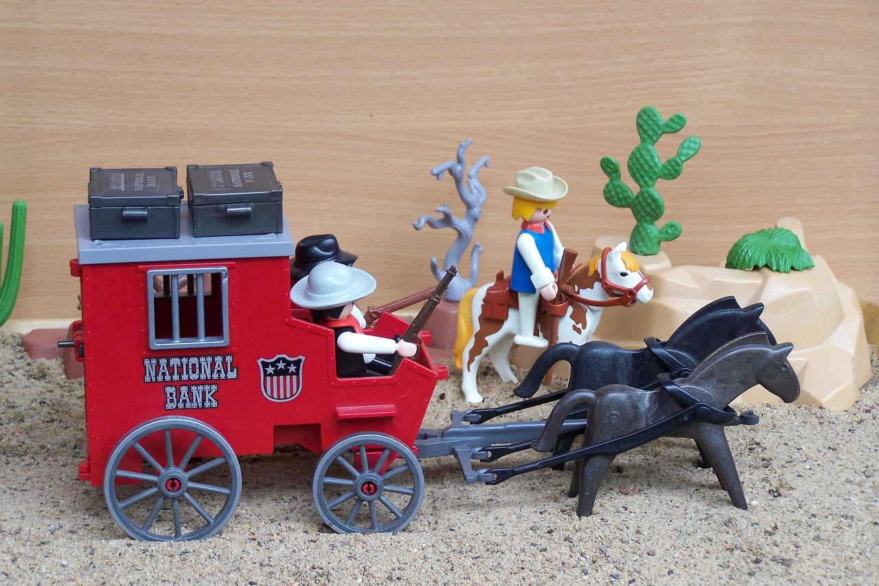 Playmobil, Vakarų, Usa, Amerikietis, Stagecoach, Žaislai, Vaikai, Skaičiai, Vilkikas, Nemokamos Nuotraukos