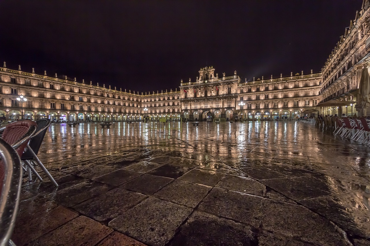 Plaza, Salamanca, Naktis, Miesto Rotušė, Daugiau Paplūdimio, Centras, Nemokamos Nuotraukos,  Nemokama Licenzija