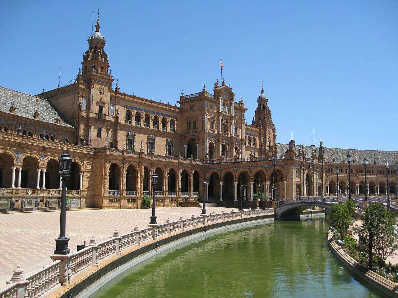 Plaza De Espania, Andalūzija, Sevilija, Nemokamos Nuotraukos,  Nemokama Licenzija