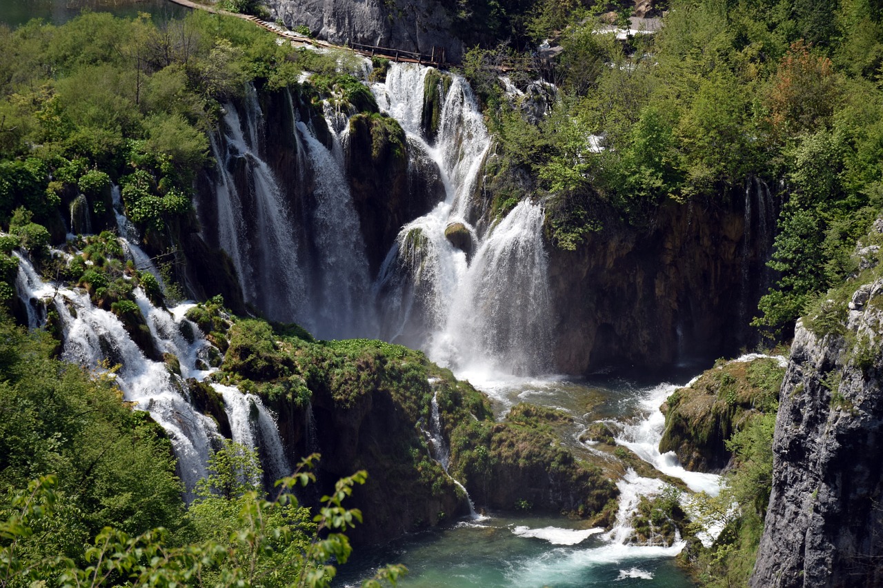 Plitvice Nacionalinis Parkas, Krioklys, Vanduo, Žalias, Kroatija, Plitvice, Kraštovaizdis, Gamta, Kaskados, Miškas