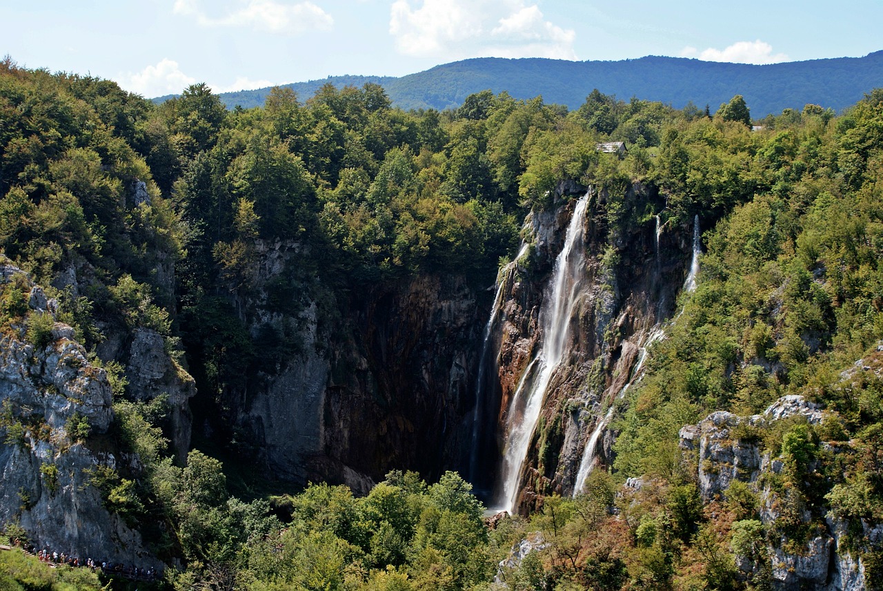 Plivicer Ežerai, Ežeras, Kroatija, Nacionalinis Parkas, Gamta, Krioklys, Medžiai, Rokas, Vanduo, Miškas