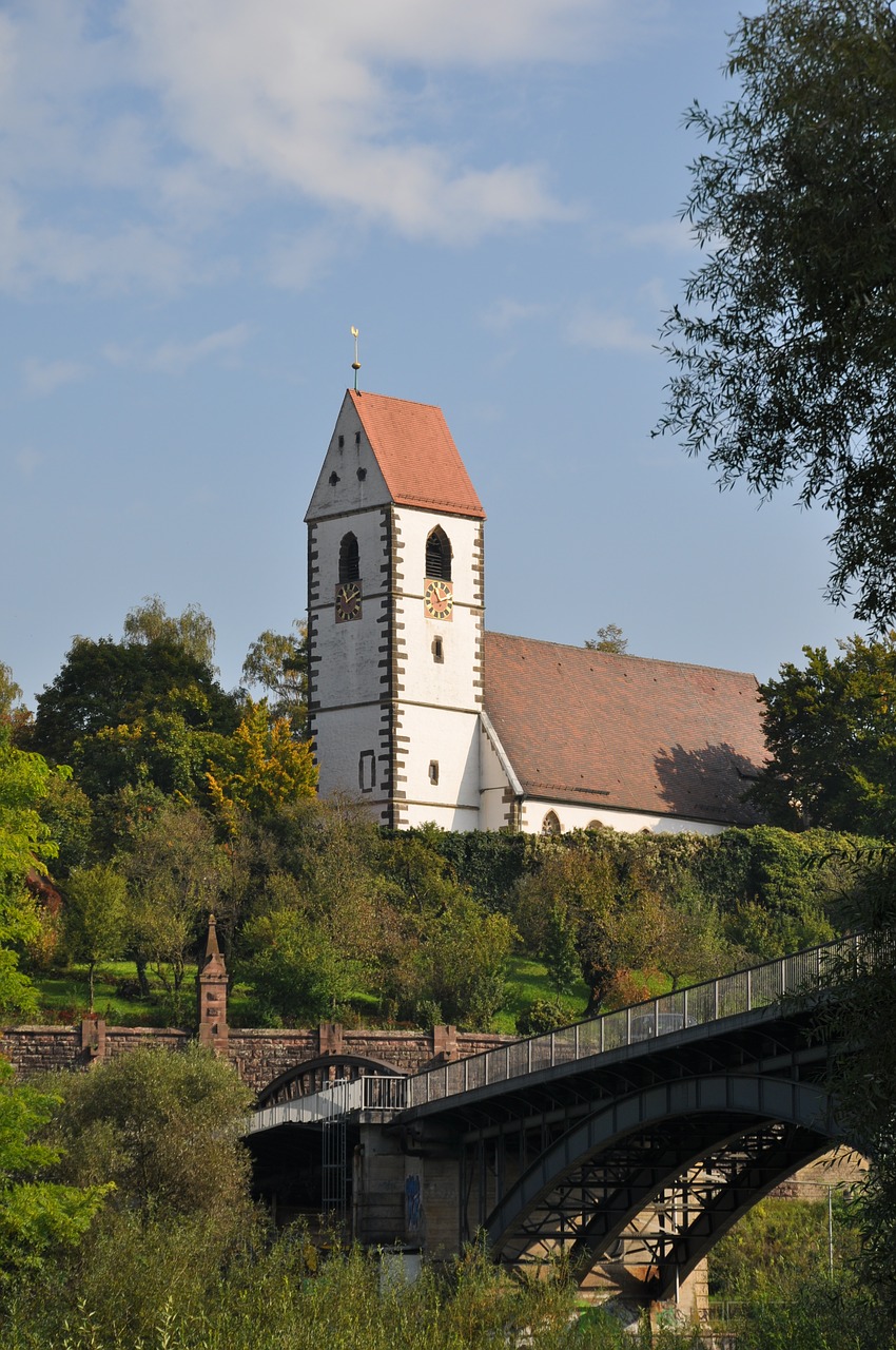 Plochingen, Neckar, Miesto Bažnyčia, St Blasius, Įtvirtinta Bažnyčia, Neckarbrücke, Nemokamos Nuotraukos,  Nemokama Licenzija
