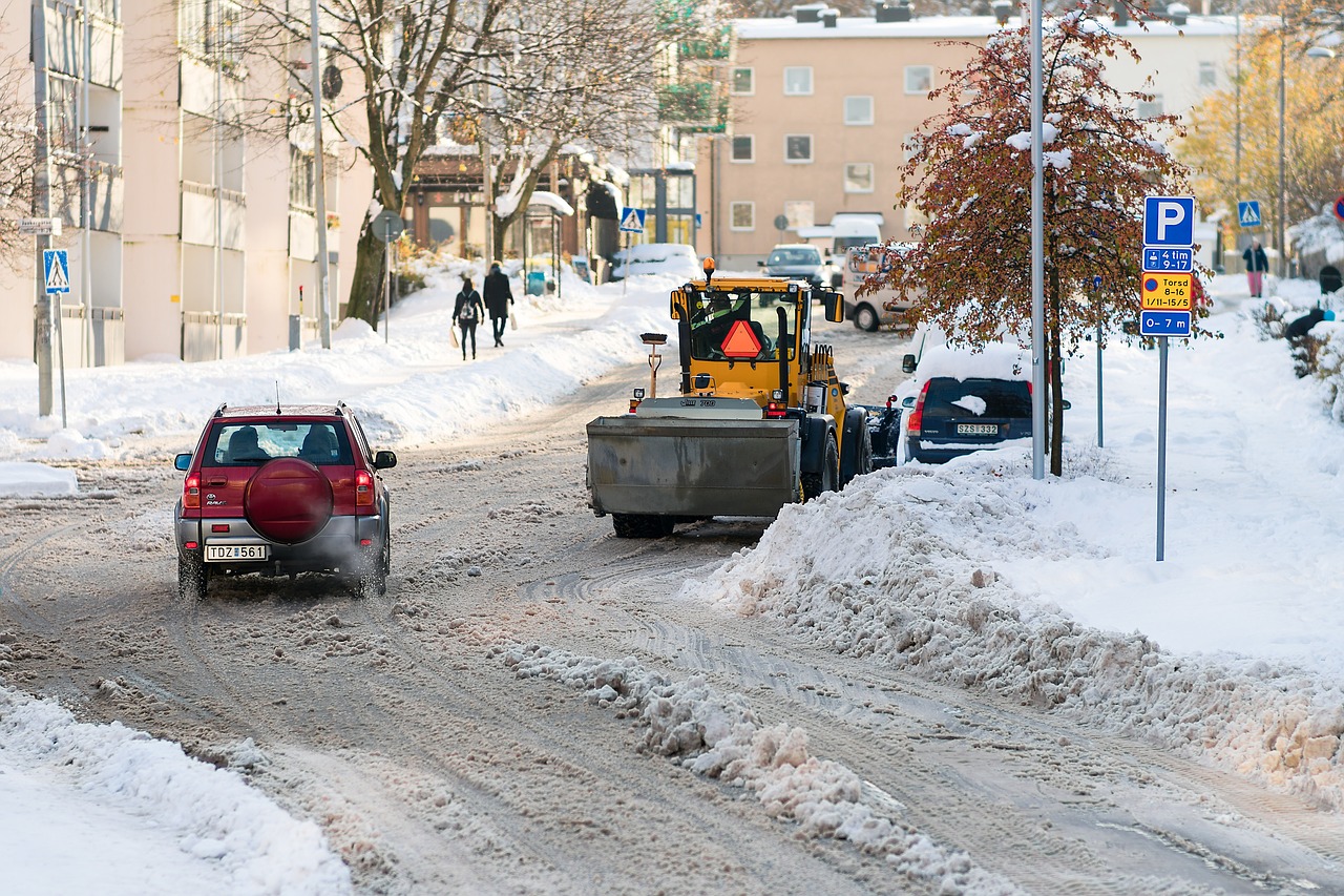 Plūgas, Gatvė, Žiema, Sniegas, Šaltas, Automobiliai, Padengtas, Sniego Valytuvas, Plūgas, Sniego Plūgas