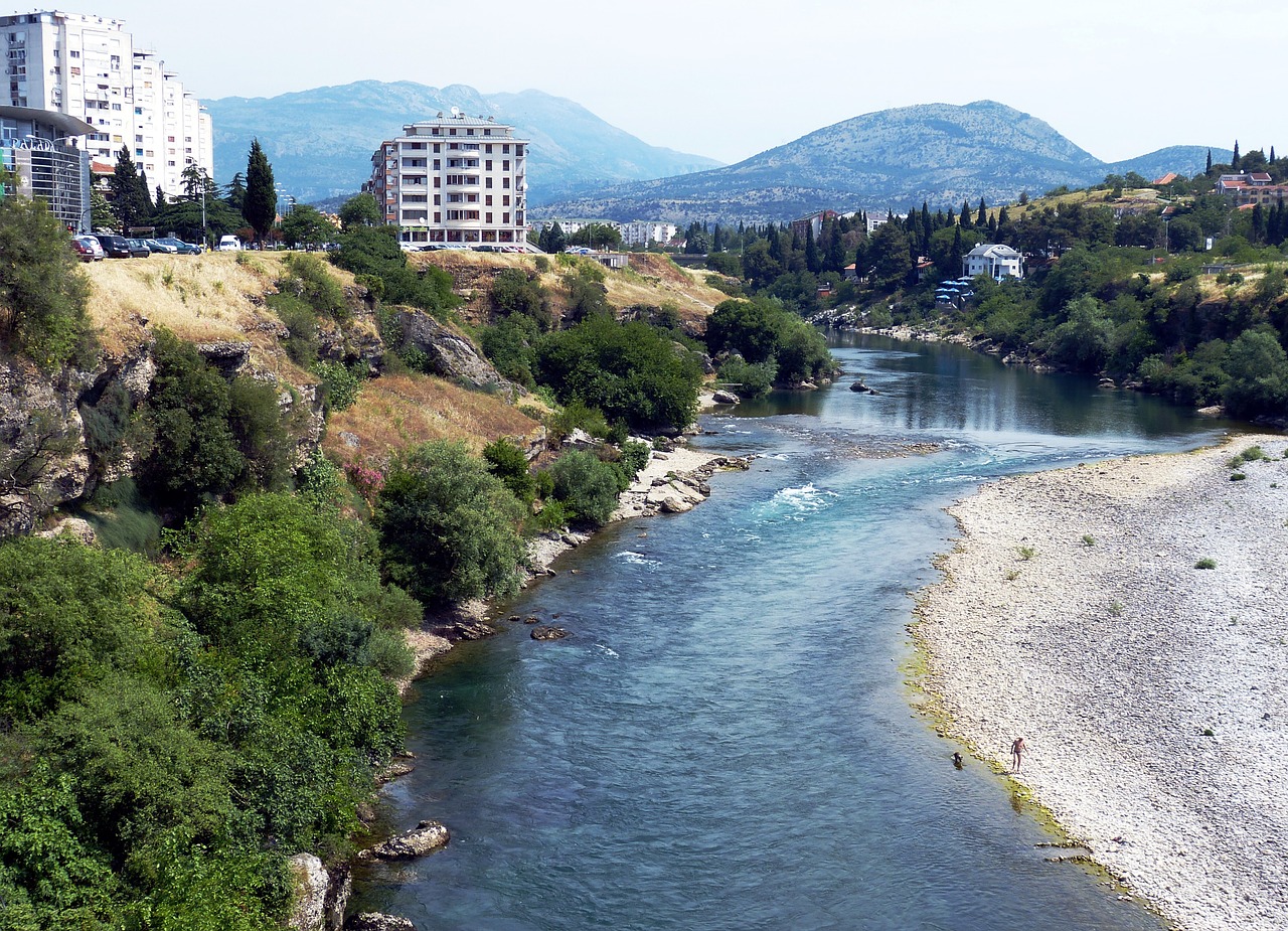 Podgorica,  Montenegro,  Miestas,  Kapitalas,  Balkanų,  Upė,  Kalnai,  Slėnis,  Kraštovaizdis, Nemokamos Nuotraukos