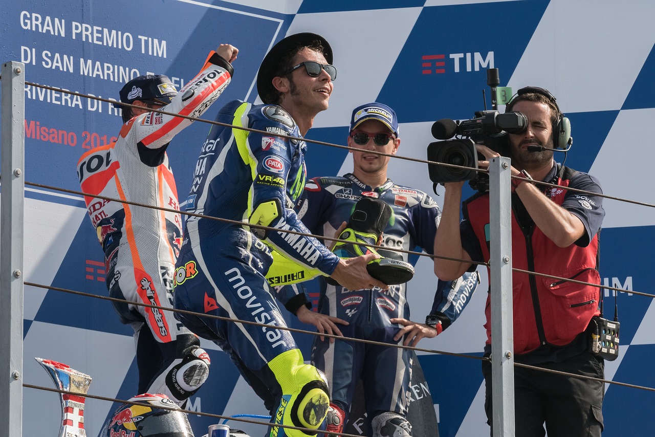 Podiumas, Valentino Rossi, Pedrosa, Misano, Pergalė, Šventė, Boot, Šampanas, Nemokamos Nuotraukos,  Nemokama Licenzija