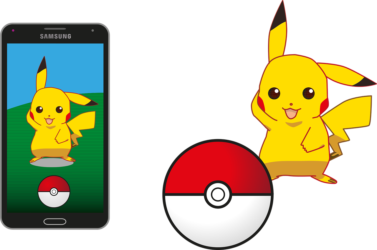 Pokemonas, Pokemon Go, Pikachu, Pokeball, Samsung, App, Ekranas, Išmanusis Telefonas, Žaidimai, Nintendo