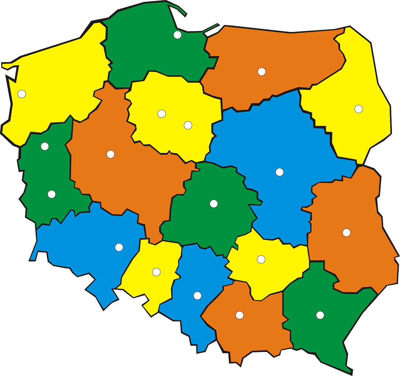 Lenkija, Administracija, Žemėlapis, Šalis, Nemokama Vektorinė Grafika, Nemokamos Nuotraukos,  Nemokama Licenzija