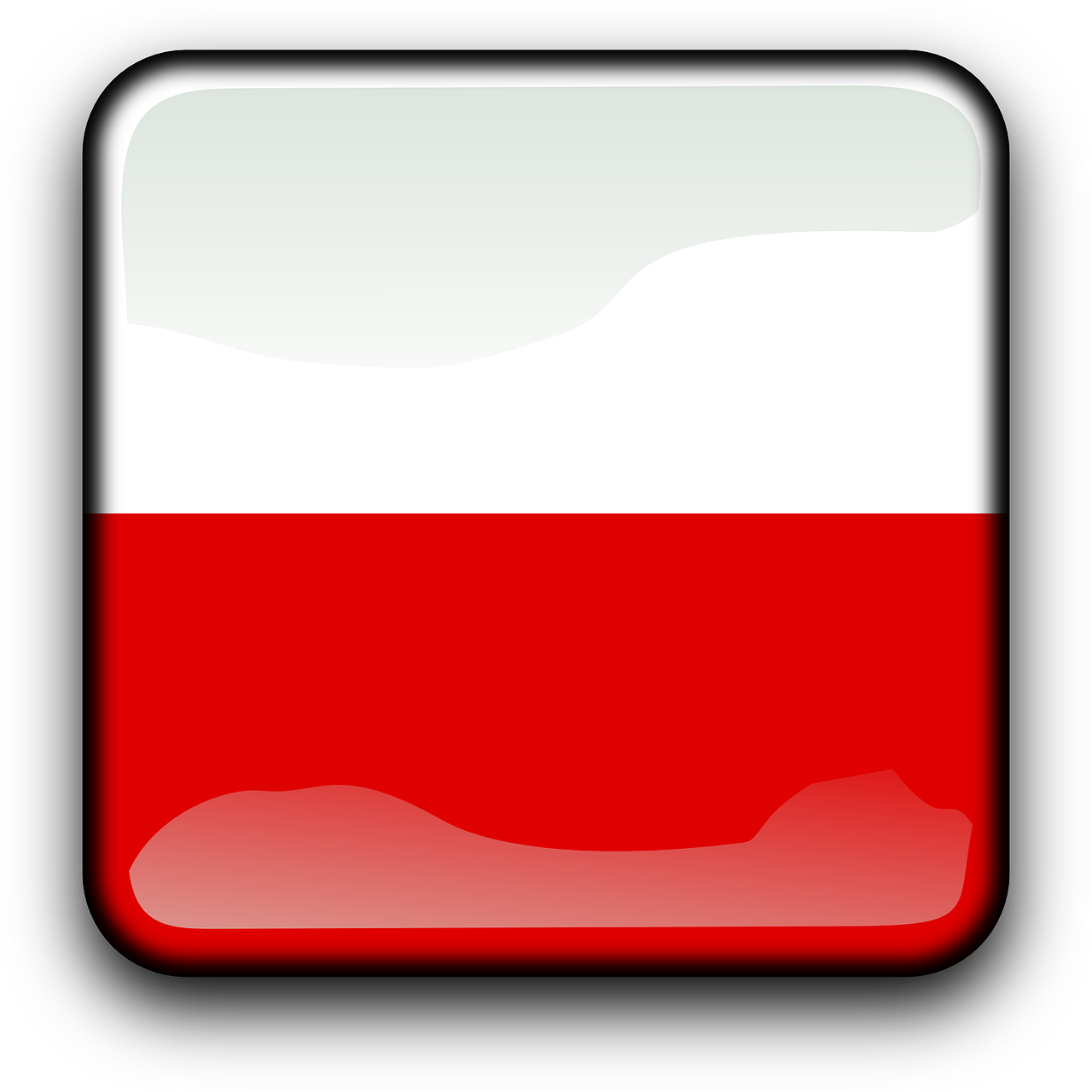 Lenkija, Vėliava, Šalis, Tautybė, Kvadratas, Mygtukas, Blizgus, Nemokama Vektorinė Grafika, Nemokamos Nuotraukos,  Nemokama Licenzija