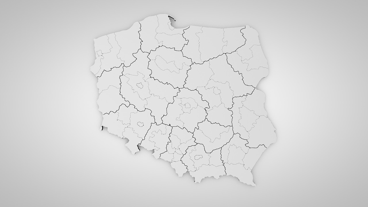 Lenkija, 3D Modelis, Provincija, Rajonai, Pasaulis, Žemė, Geografija, Švietimas, Gaublys, Planeta