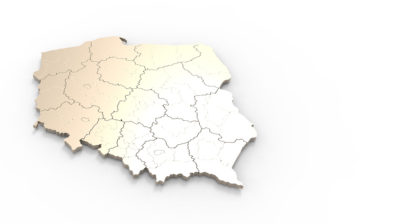 Lenkija, Provincija, Rajonai, Fonas, 3D Modelis, Pasaulis, Žemė, Geografija, Švietimas, Gaublys