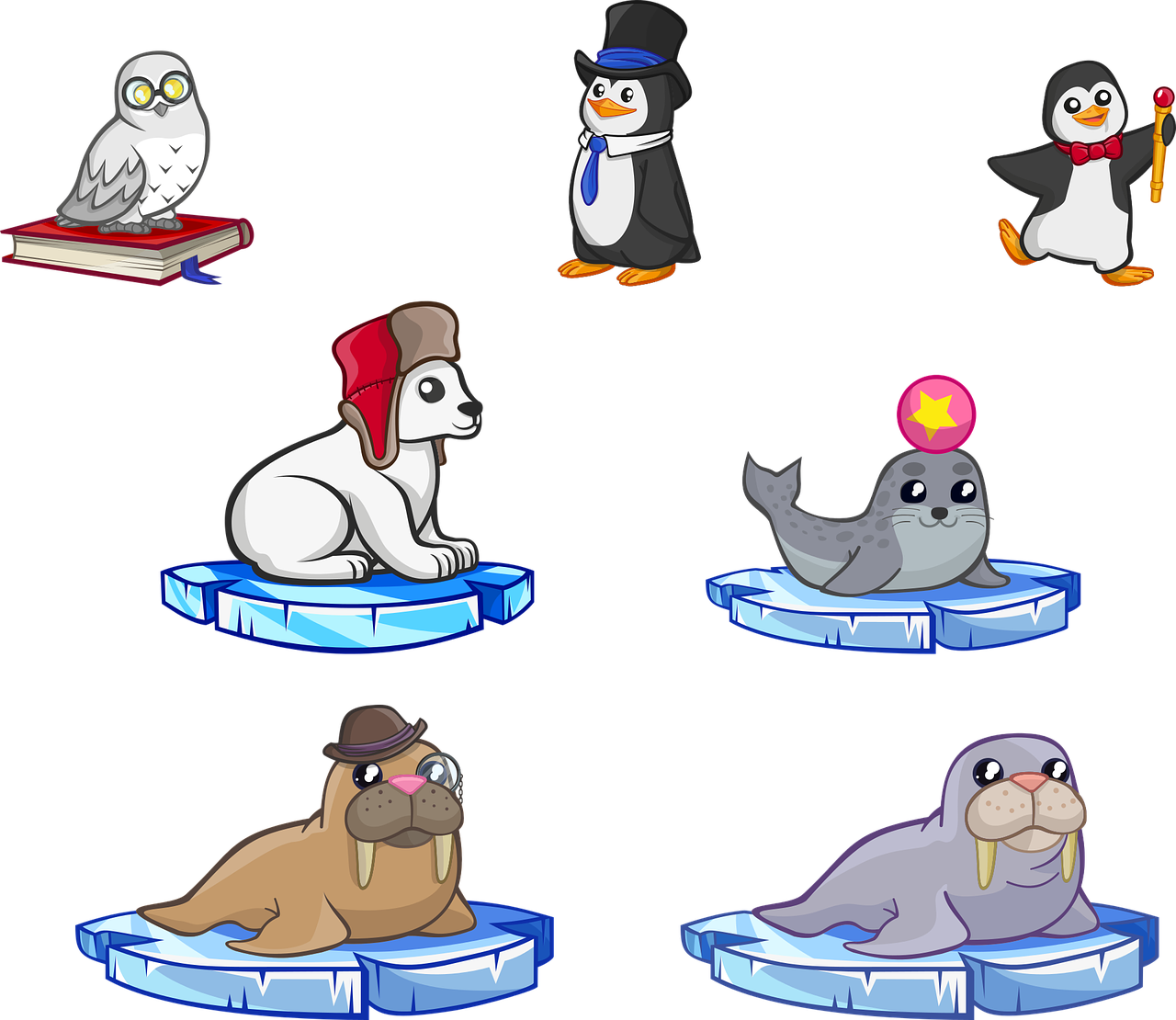 Polar, Gyvūnai, Antarctic, Arktinė, Šiaurės Ašigalis, Pelėdos, Pingvinas, Poliariniai Gyvūnai, Jūrų Liūtas, Antspaudas