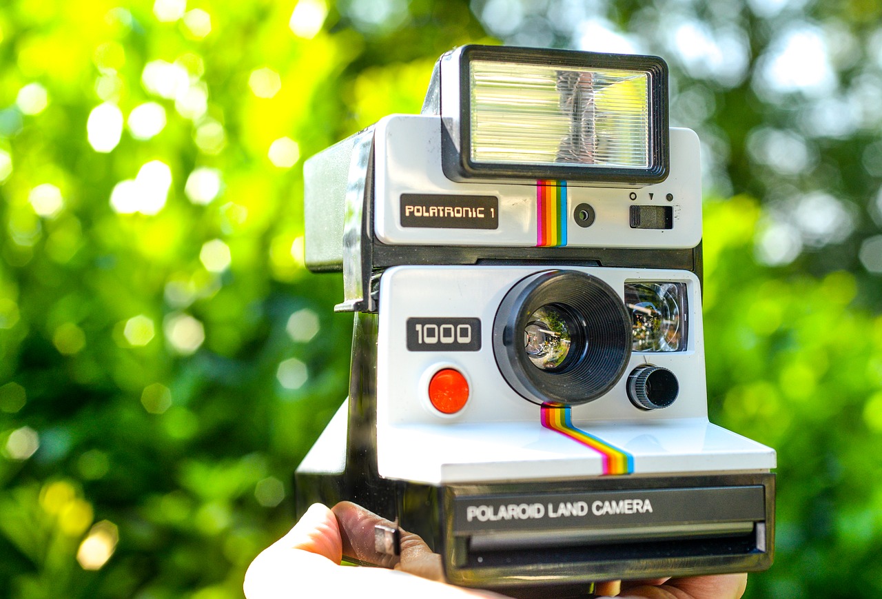 Polaroidas, Fotoaparatas, Fotografija, Nuotrauka, Retro, Vintage, Rėmas, Senas, Filmas, Dizainas