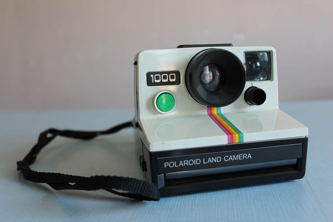 Polaroidas, Fotoaparatas, Vintage, Retro, Senas, Nuotraukos, Nuotrauka, Objektas, Filmas, Dizainas