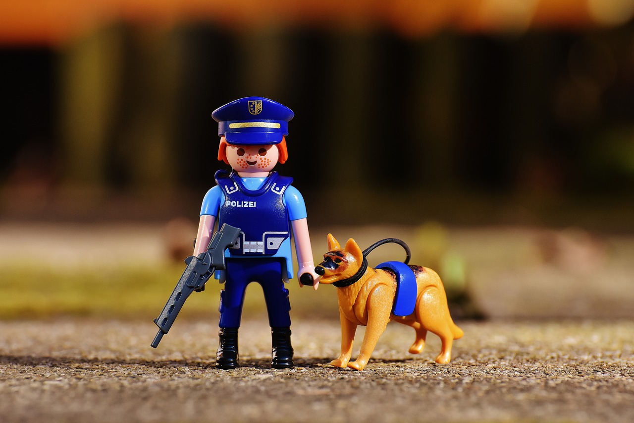 Policija, Šuo, Šunų Gidas, Policijos Šuo, Playmobil, Nemokamos Nuotraukos,  Nemokama Licenzija