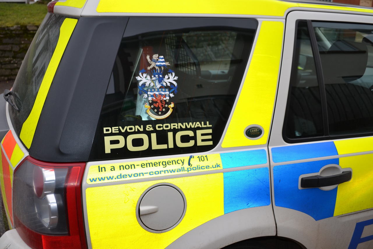 Policijos Automobilis, Devon Cornwall Policija, Pažymėtas Policijos Automobilis, Nemokamos Nuotraukos,  Nemokama Licenzija