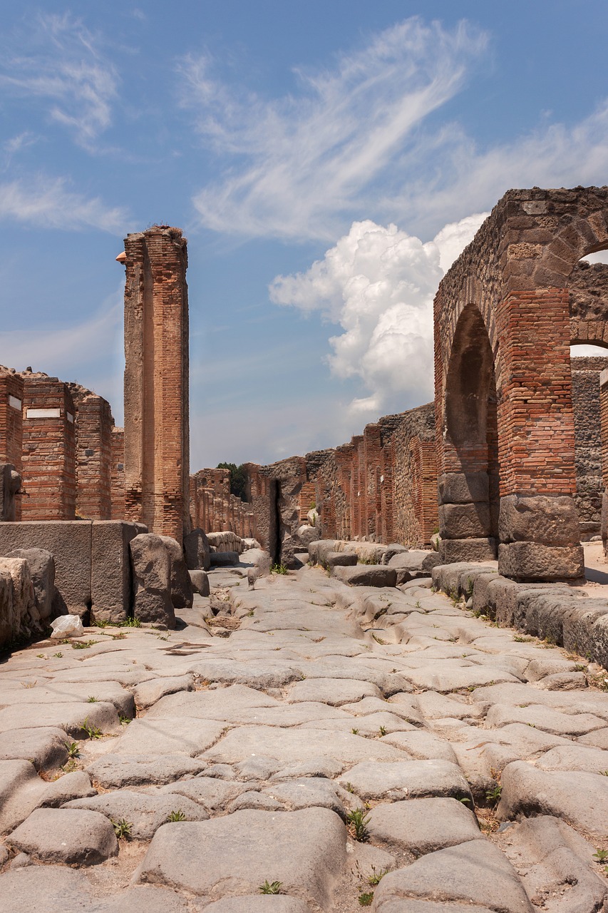 Pompei, Archeologija, Italy, Naples, Vulkanas, Vesuvius, Dangus, Darbas, Reliktas, Nemokamos Nuotraukos
