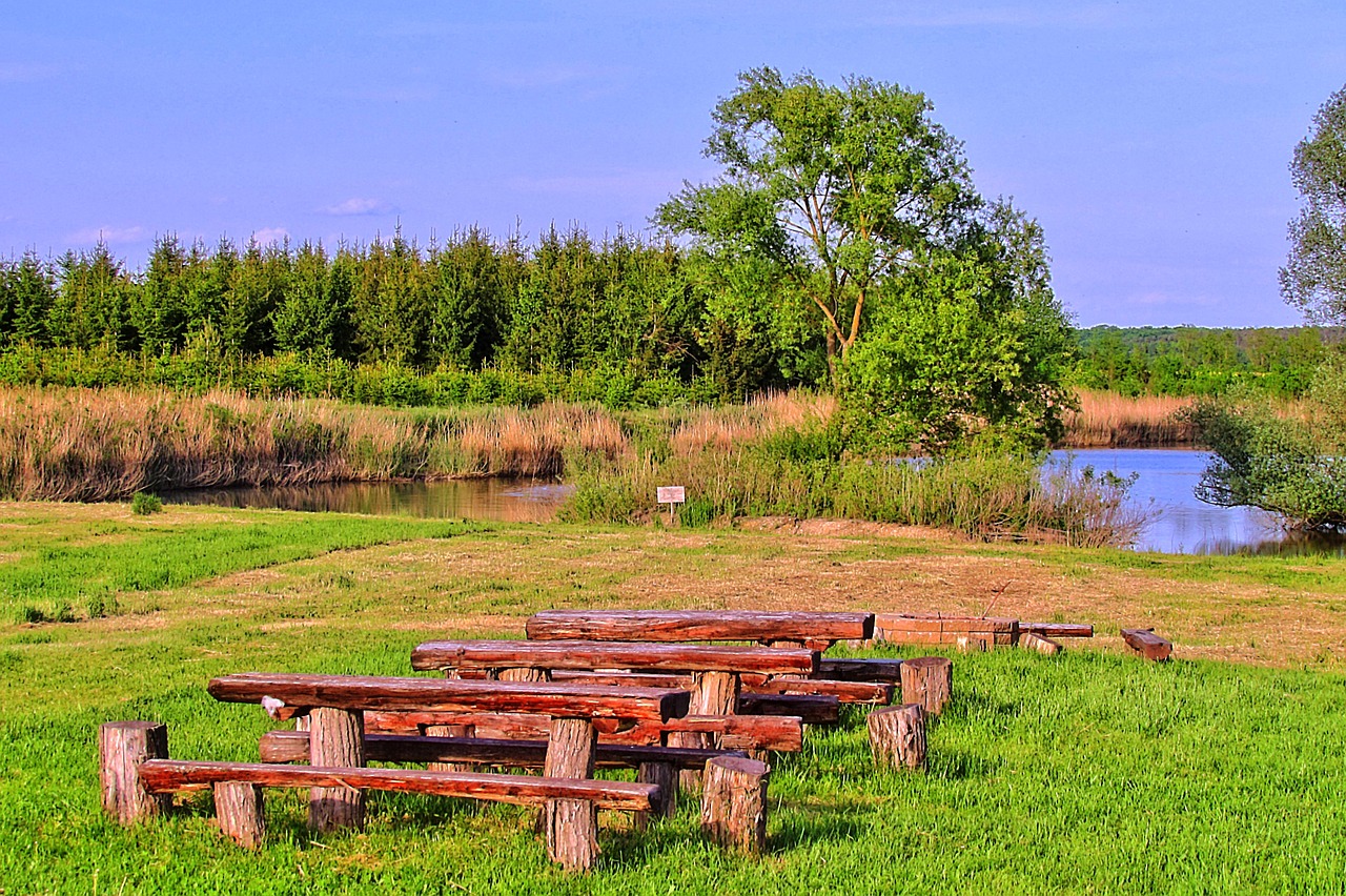 Tvenkinys,  Poilsio Vieta,  Kraštovaizdis,  Mediniai Suolai,  Hdr Vaizdas, Nemokamos Nuotraukos,  Nemokama Licenzija