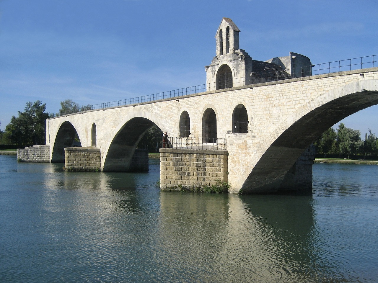 Pont Davignon, Saint-Bénézet, Viduramžių, Tiltas, Avignon, France, Rona, Vaucluse, Provence, Nemokamos Nuotraukos