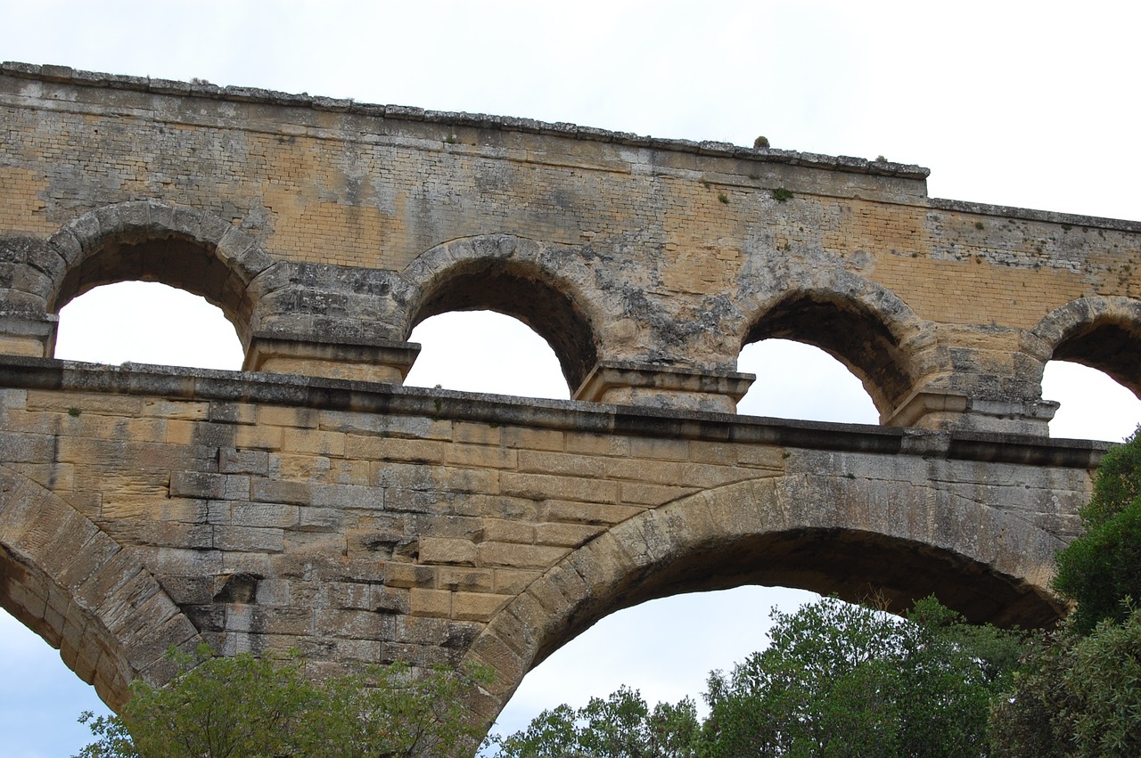 Pont Du Gard, Romanai, Senovinis, Archeologija, Akvedukas, Paveldas, Unesco, Vandens Vamzdis, Nemokamos Nuotraukos,  Nemokama Licenzija