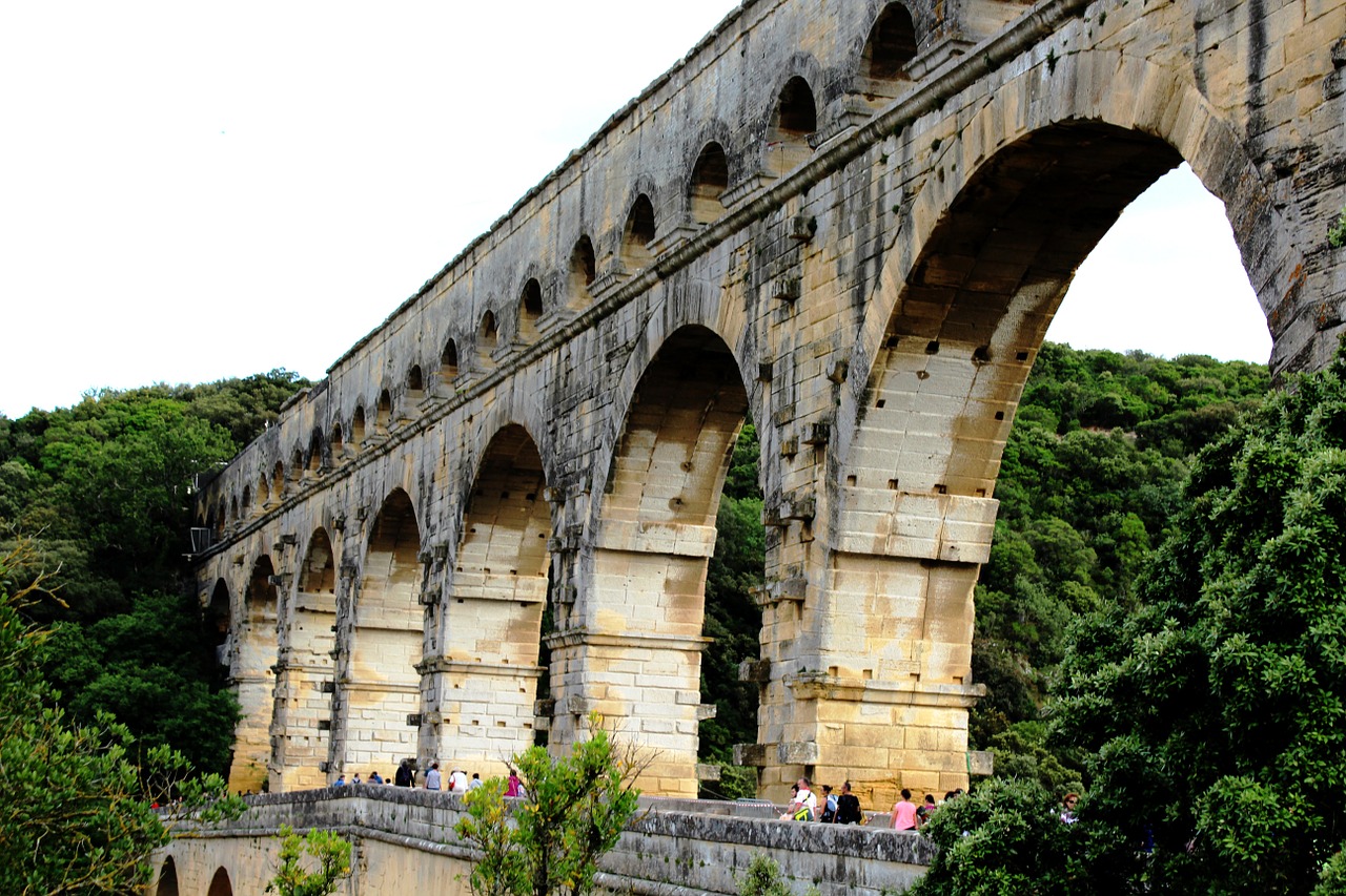 Pont Du Gard, Romėnų Tiltas, Paveldas, Akvedukas, Senovinis, Unesco, Romanai, Turistinis, Nemokamos Nuotraukos,  Nemokama Licenzija