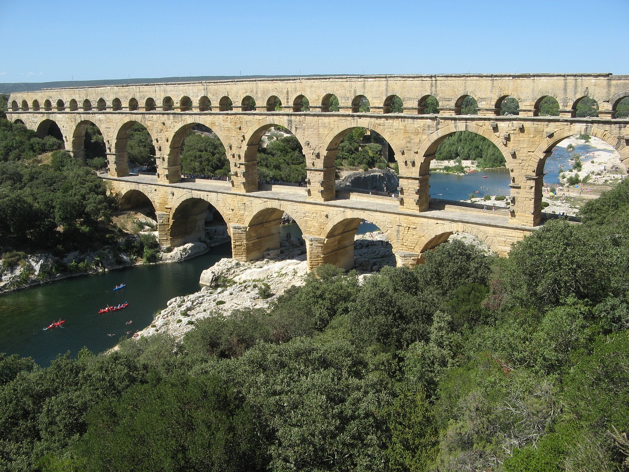Pont Du Gard, Provence, France, Nemokamos Nuotraukos,  Nemokama Licenzija
