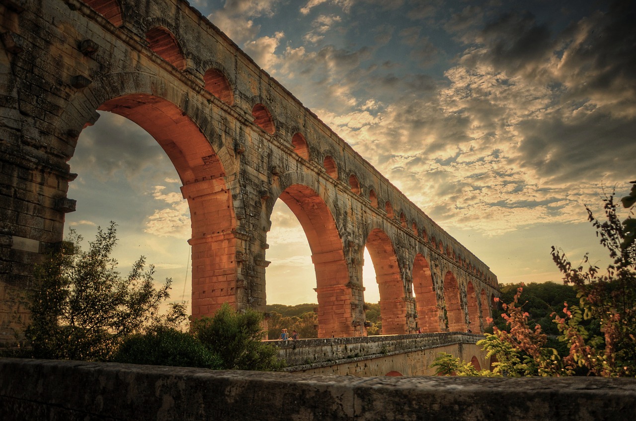 Pont Du Gard, Hdr, Tiltas, France, Nuotaika, Nemokamos Nuotraukos,  Nemokama Licenzija