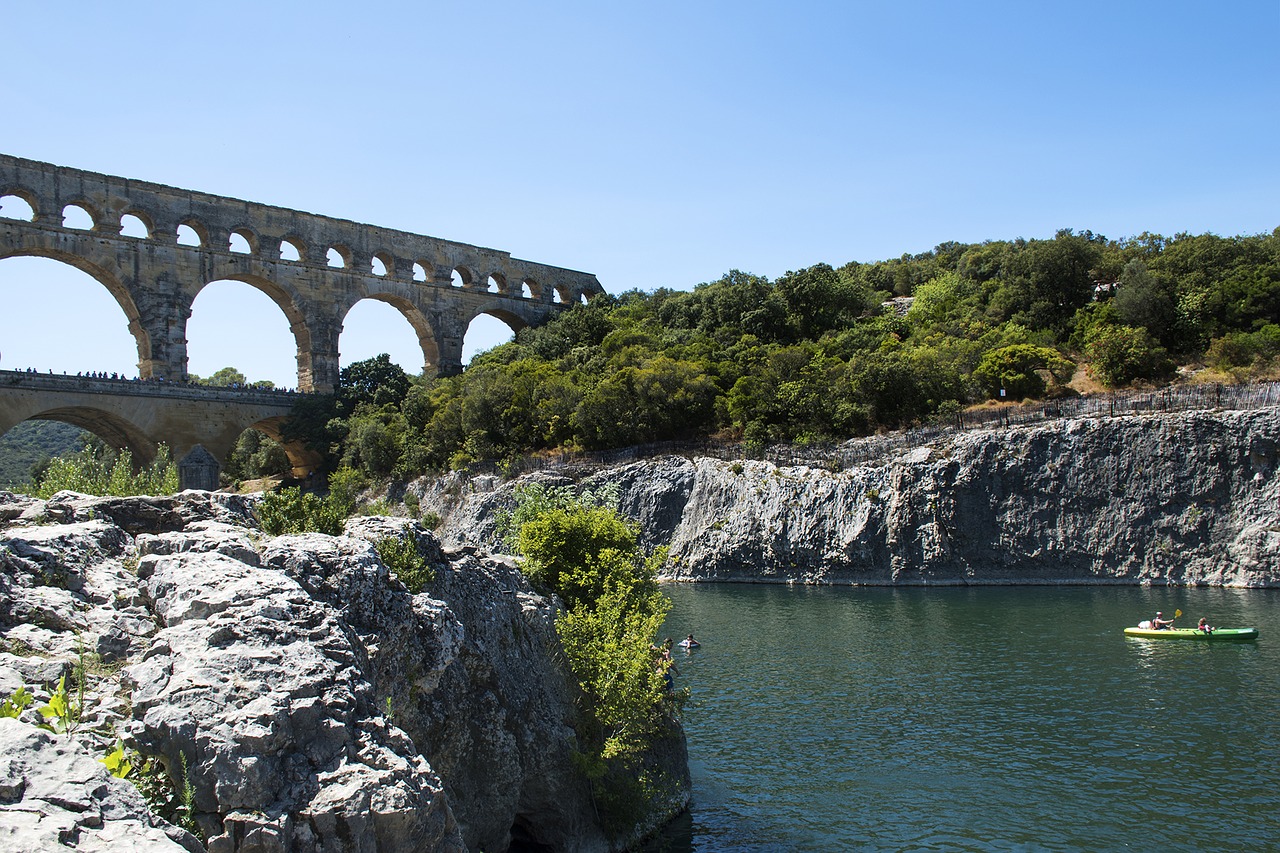 Pont Du Gard, Unesco, France, Romėnų Tiltas, Akvedukas, Upė, Nemokamos Nuotraukos,  Nemokama Licenzija