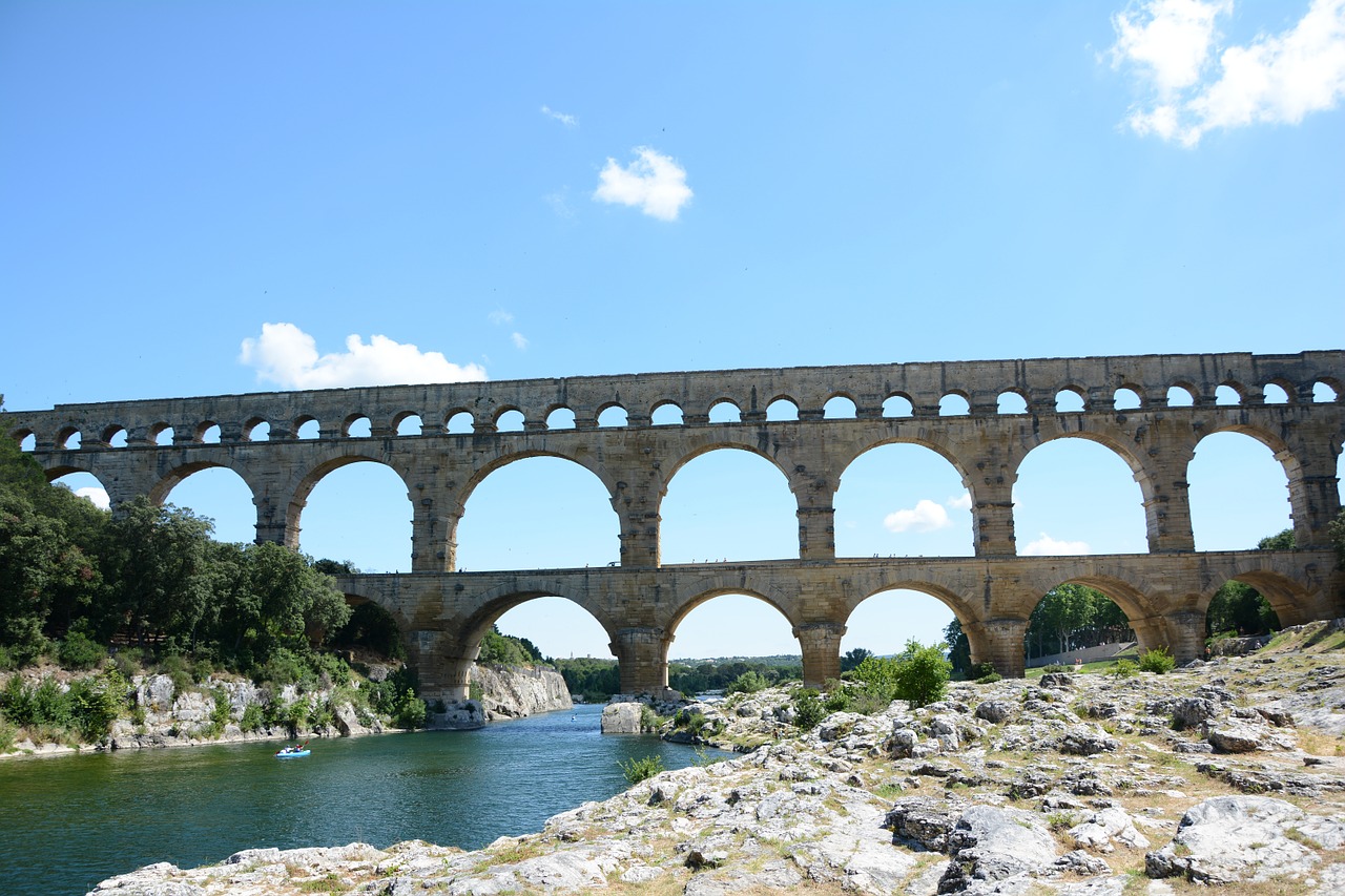 Pont Du Gard,  Arkos Tiltas,  France,  Kelionė,  Gardono Upė,  Romaninis Akvedukas,  Unesco, Nemokamos Nuotraukos,  Nemokama Licenzija