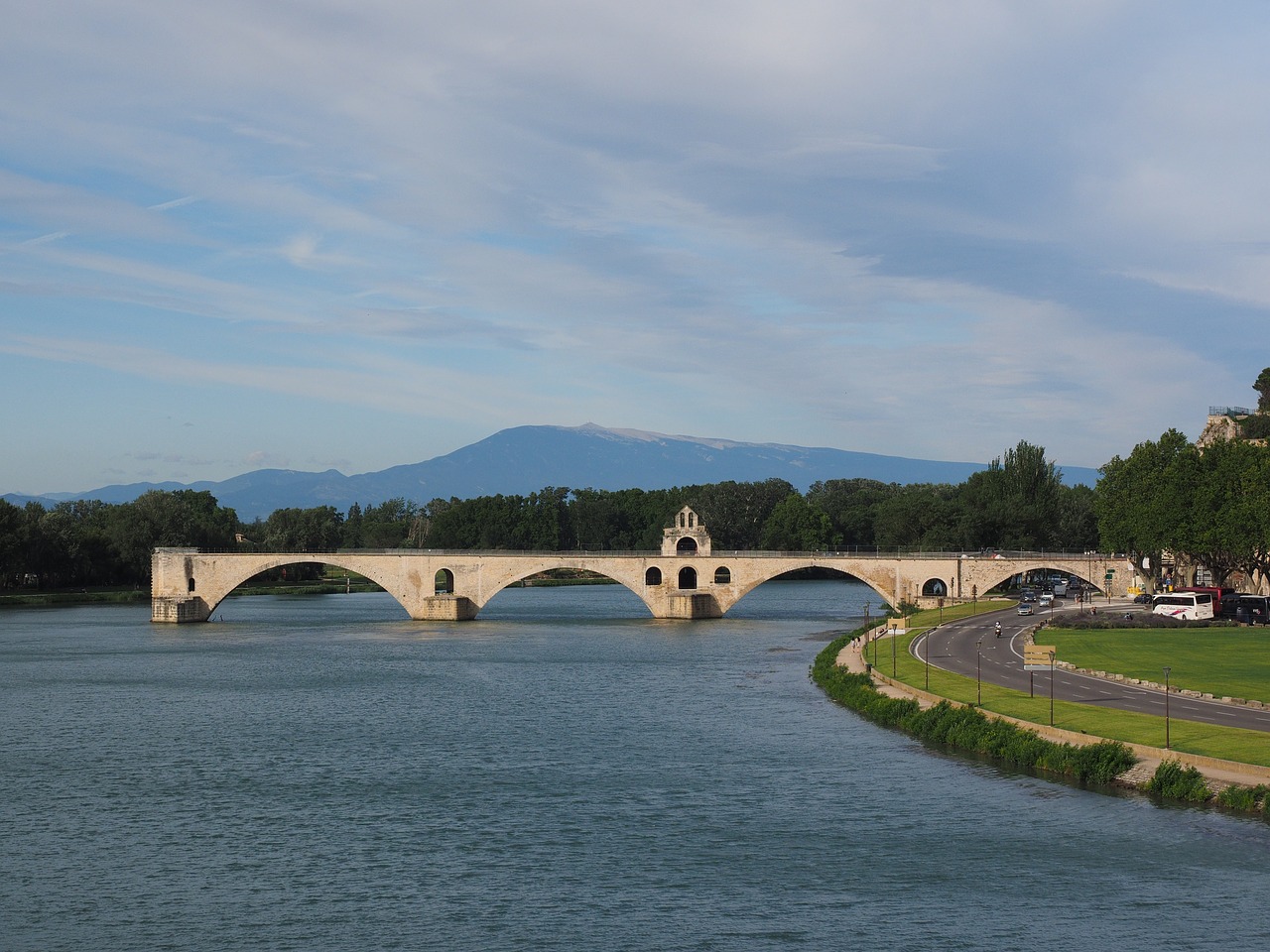 Pont Saint Bénézet, Pont Davignon, Ventoux, Kalnas, Provence, Numatymas, Tolimas Vaizdas, Rhône, Avignon, Sugadinti