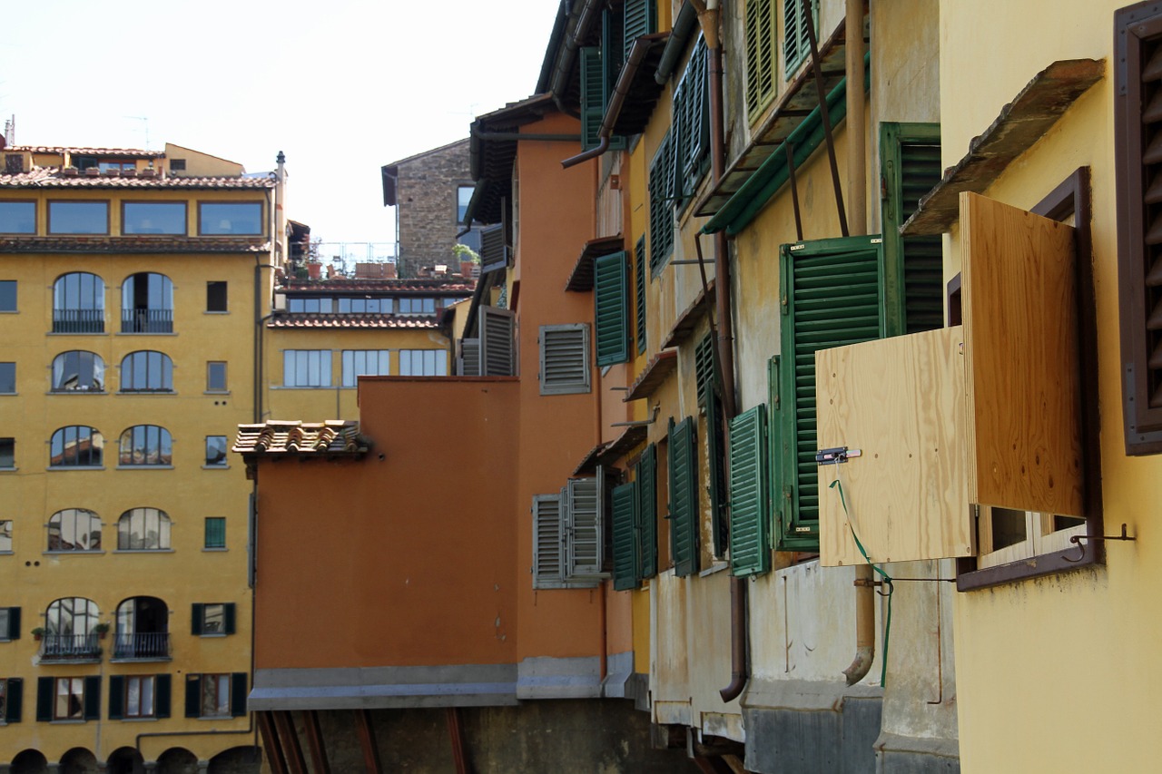 Ponte Vecchio, Florencija, Žaliuzės, Senas, Žinomas, Italy, Architektūra, Langas, Nemokamos Nuotraukos,  Nemokama Licenzija