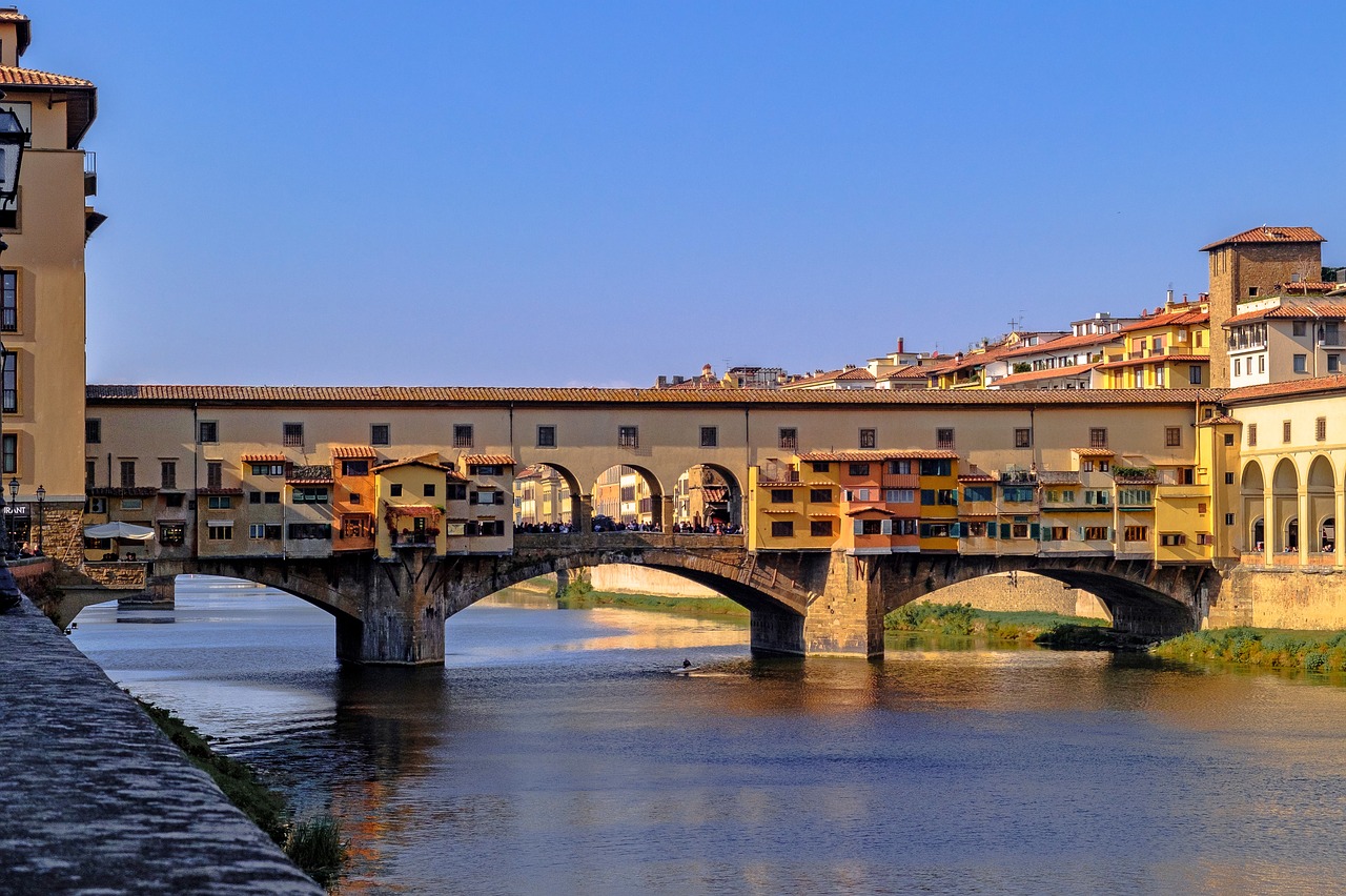 Ponte Vecchio, Tiltas, Ponte, Florencija, Architektūra, Arno, Firenze, Toskana, Italy, Nemokamos Nuotraukos